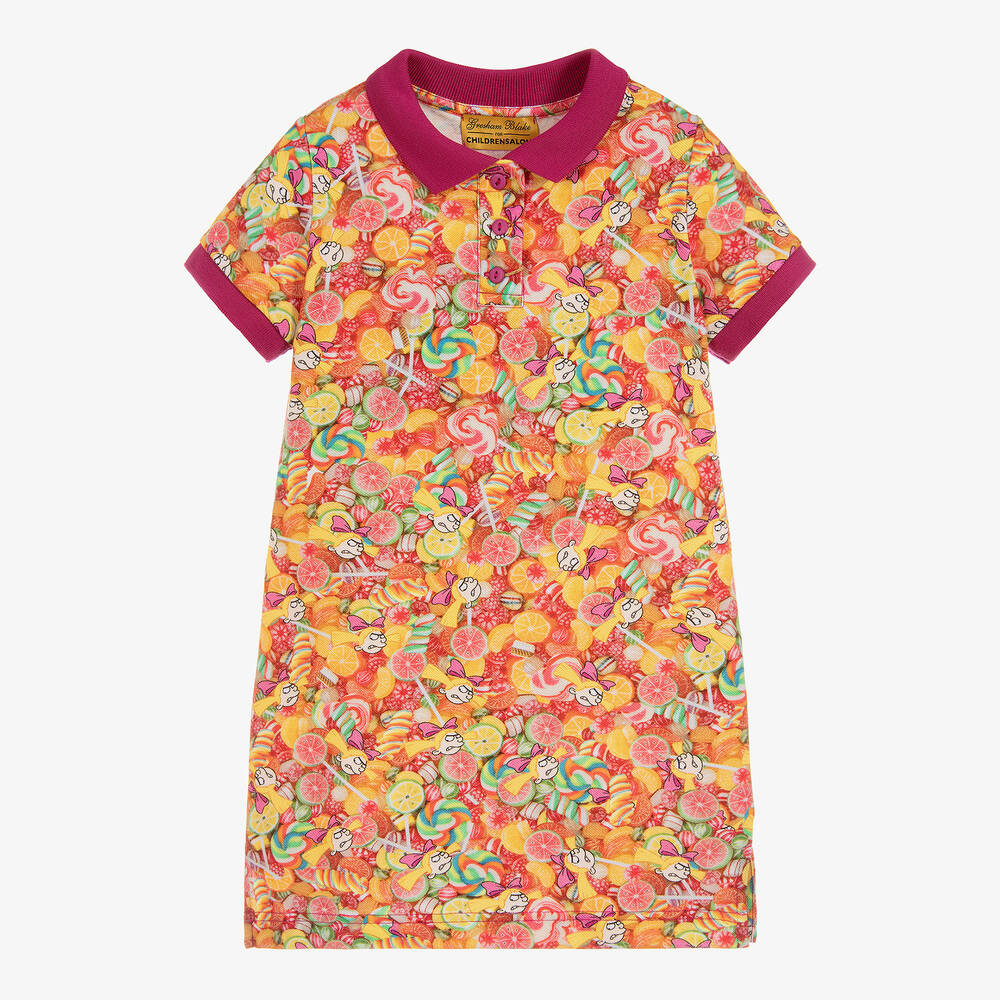 Gresham Blake for Childrensalon - فستان قطن بيكيه بطبعة ملونة  | Childrensalon