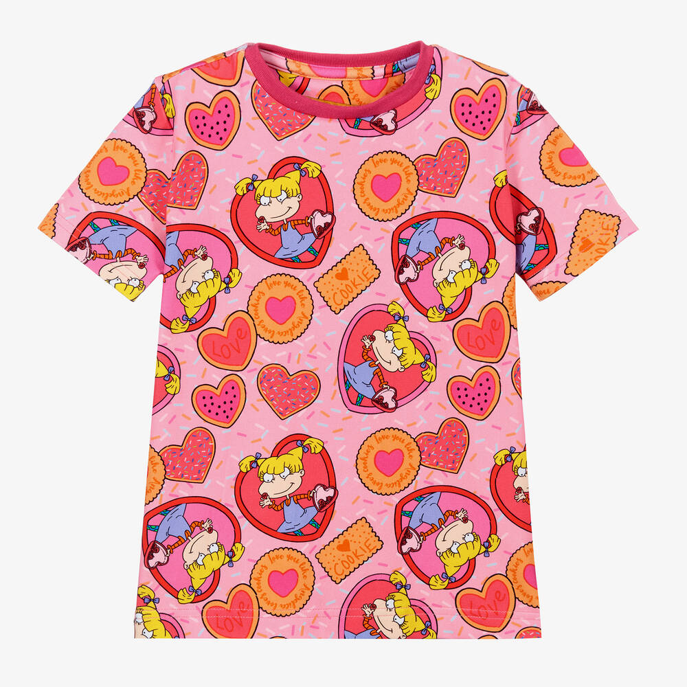 Gresham Blake for Childrensalon - Розовая хлопковая футболка с Анжеликой | Childrensalon