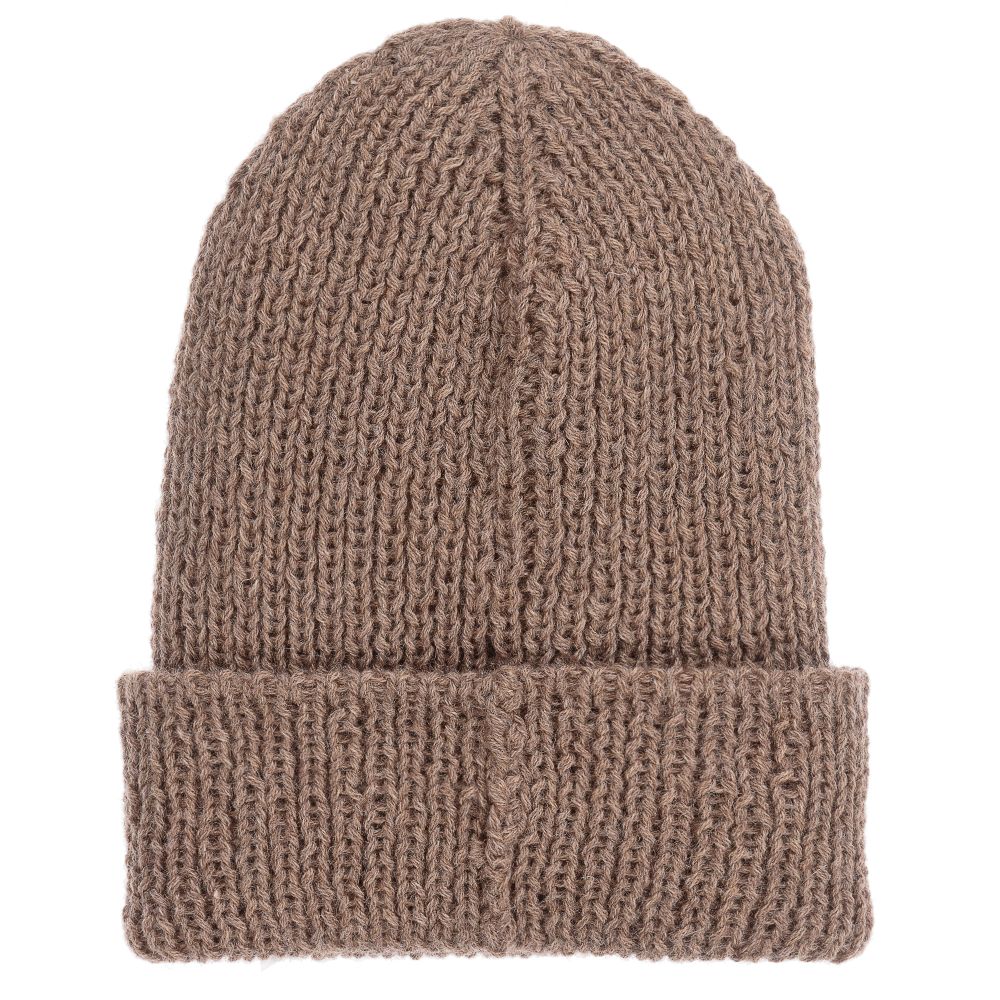 Grevi-Brown Knitted Hat | Childrensalon Outlet