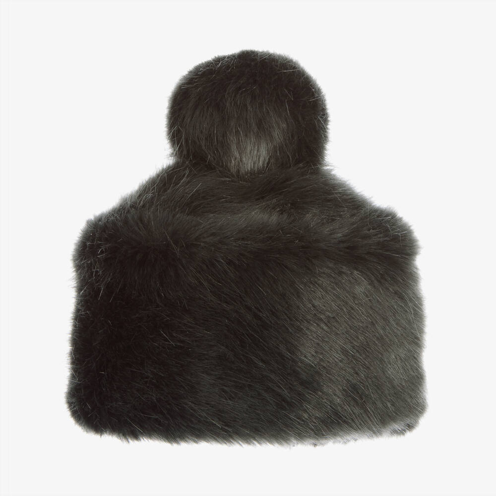 Grevi-قبعة قرو إصطناعي لون رمادي للبنات | Childrensalon Outlet