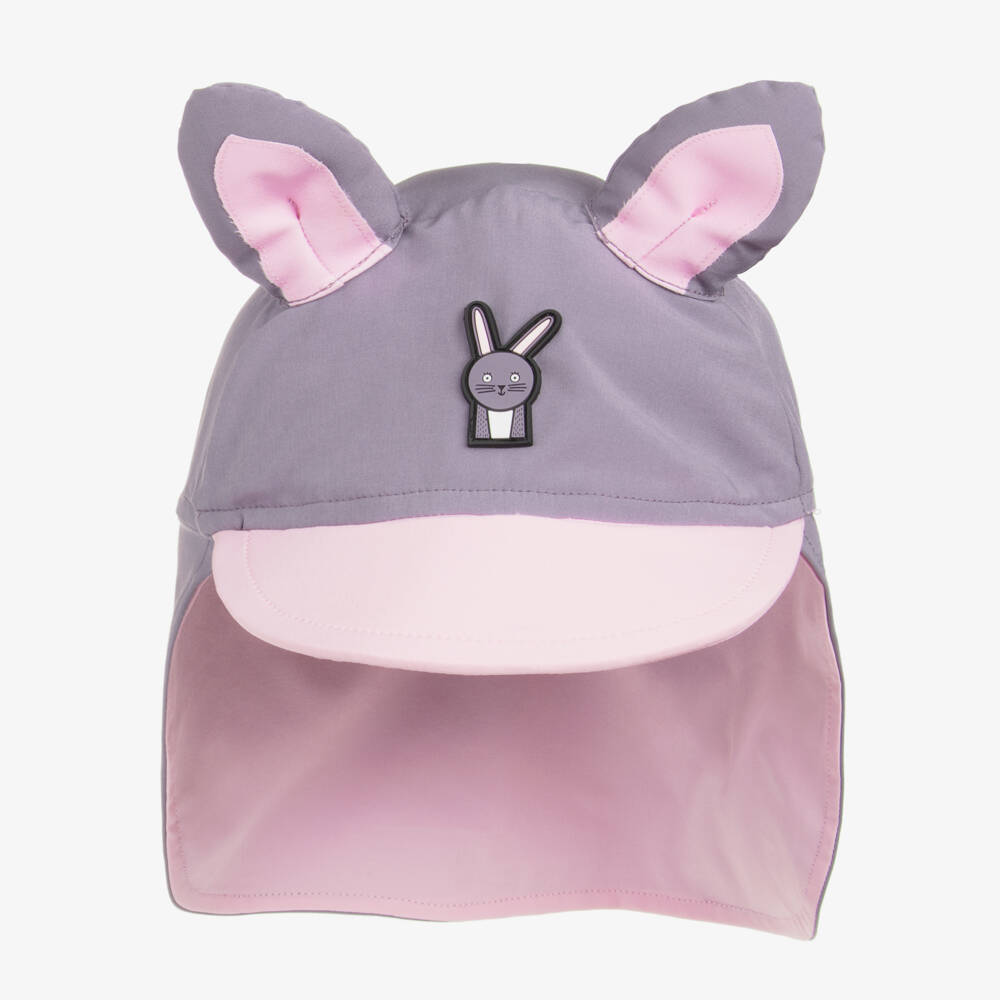 Roarsome-Grey Hop The Bunny Sun Cap | Childrensalon Outlet