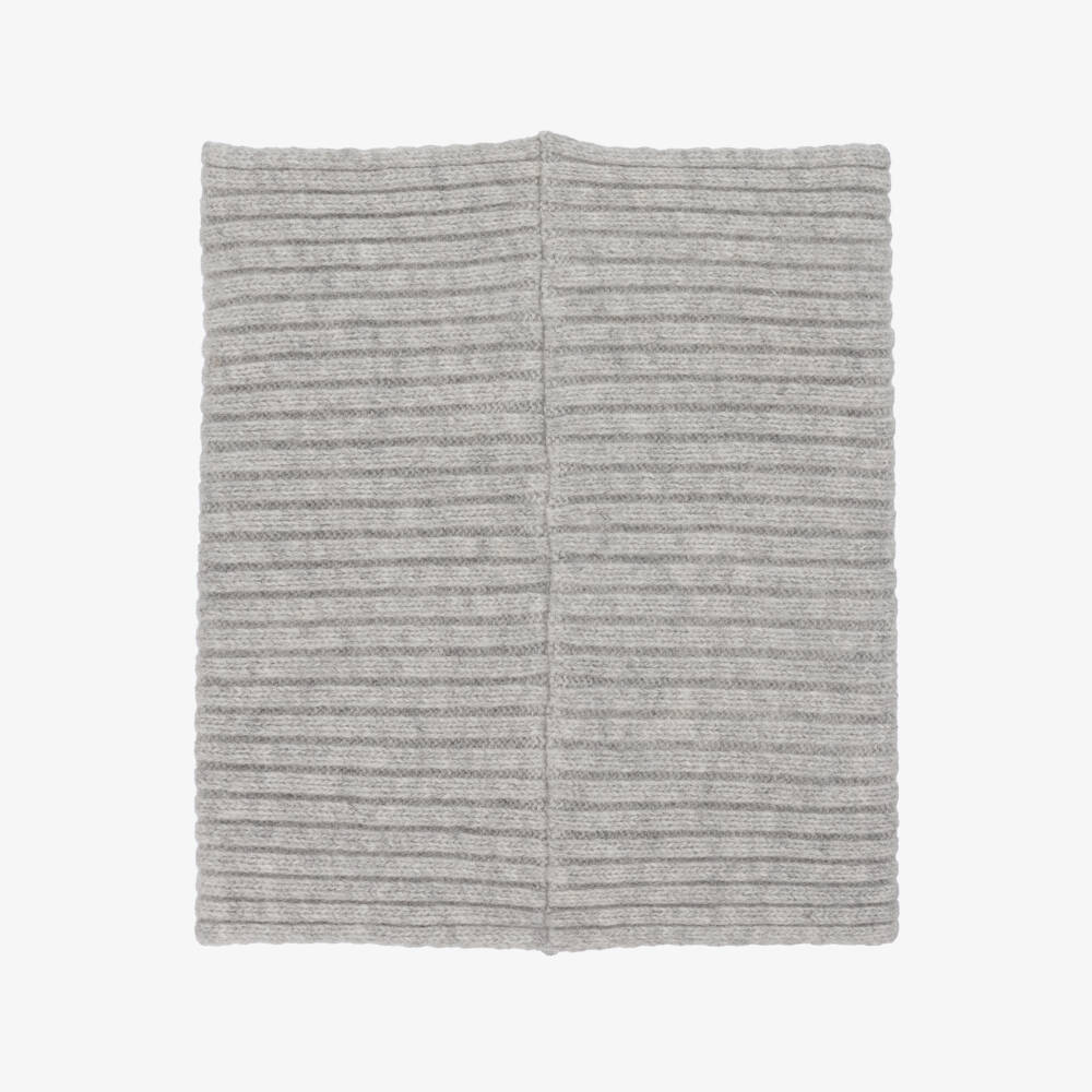 Jamiks-Grey Marl Merino Wool Knit Snood | Childrensalon Outlet