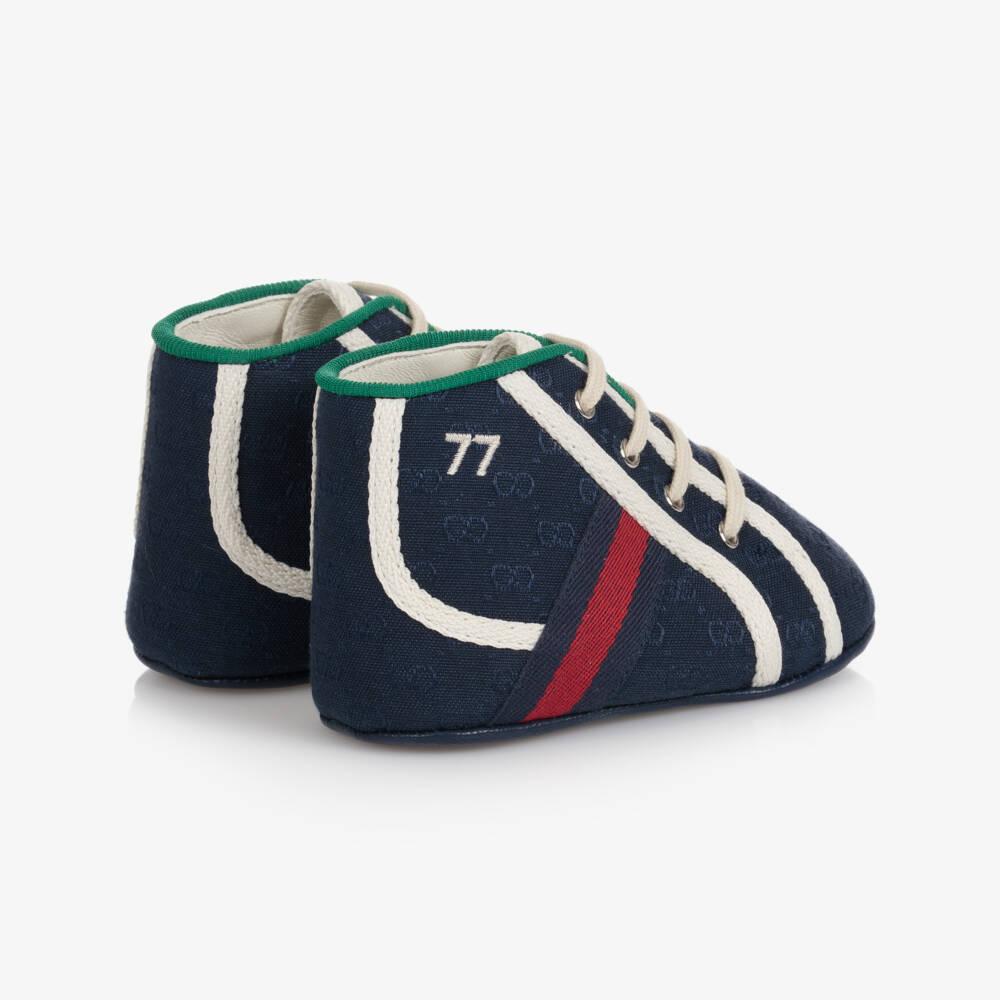 Gucci-Baby Blue Luxury Pre-Walker Sneakers | Childrensalon Outlet