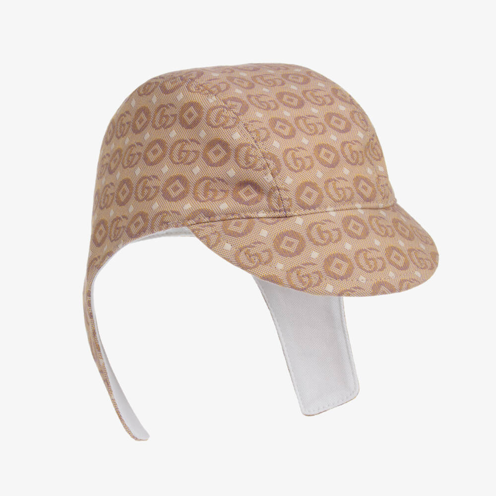 Gucci-Baby Boys Beige Logo Cap | Childrensalon Outlet