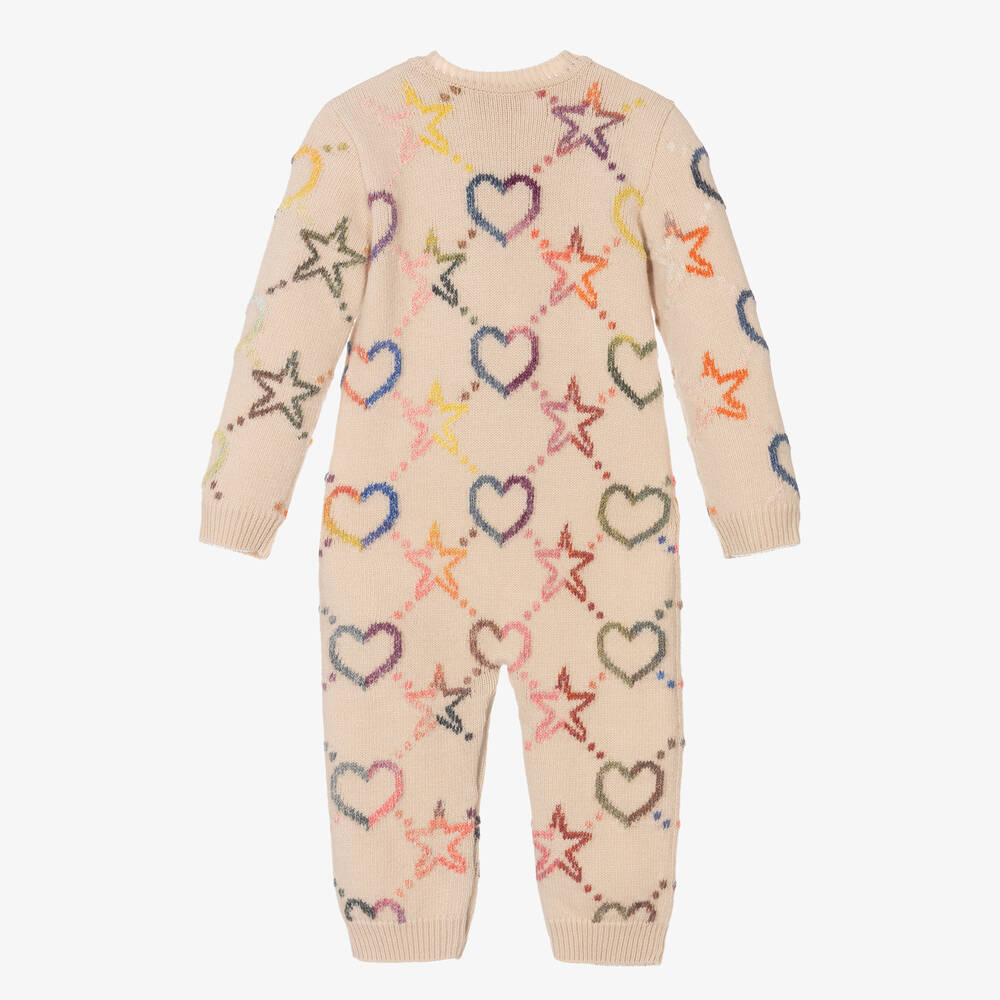 Gucci-Baby Girls Wool GG Romper | Childrensalon Outlet