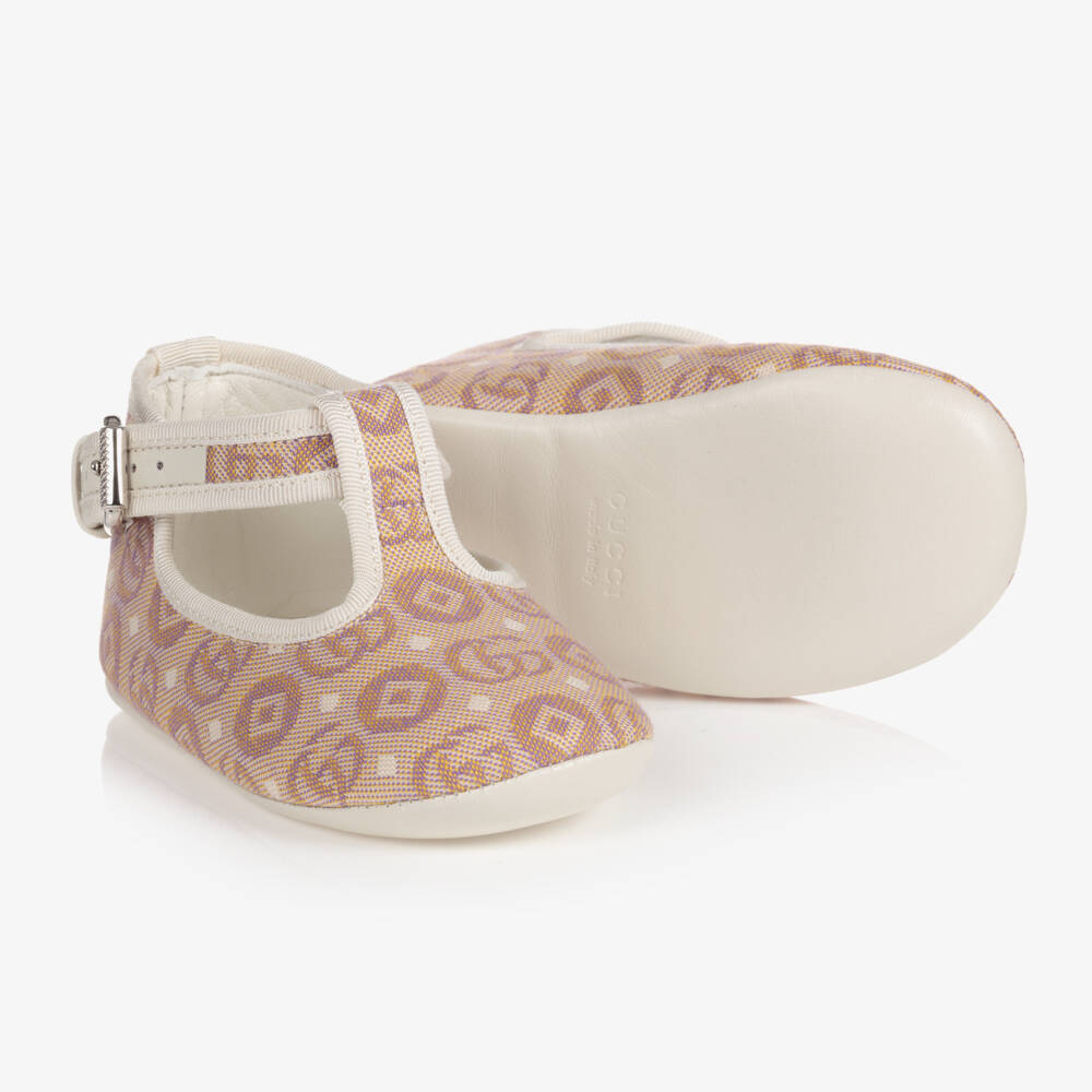 Gucci-Beige GG Pre-Walker Shoes | Childrensalon Outlet