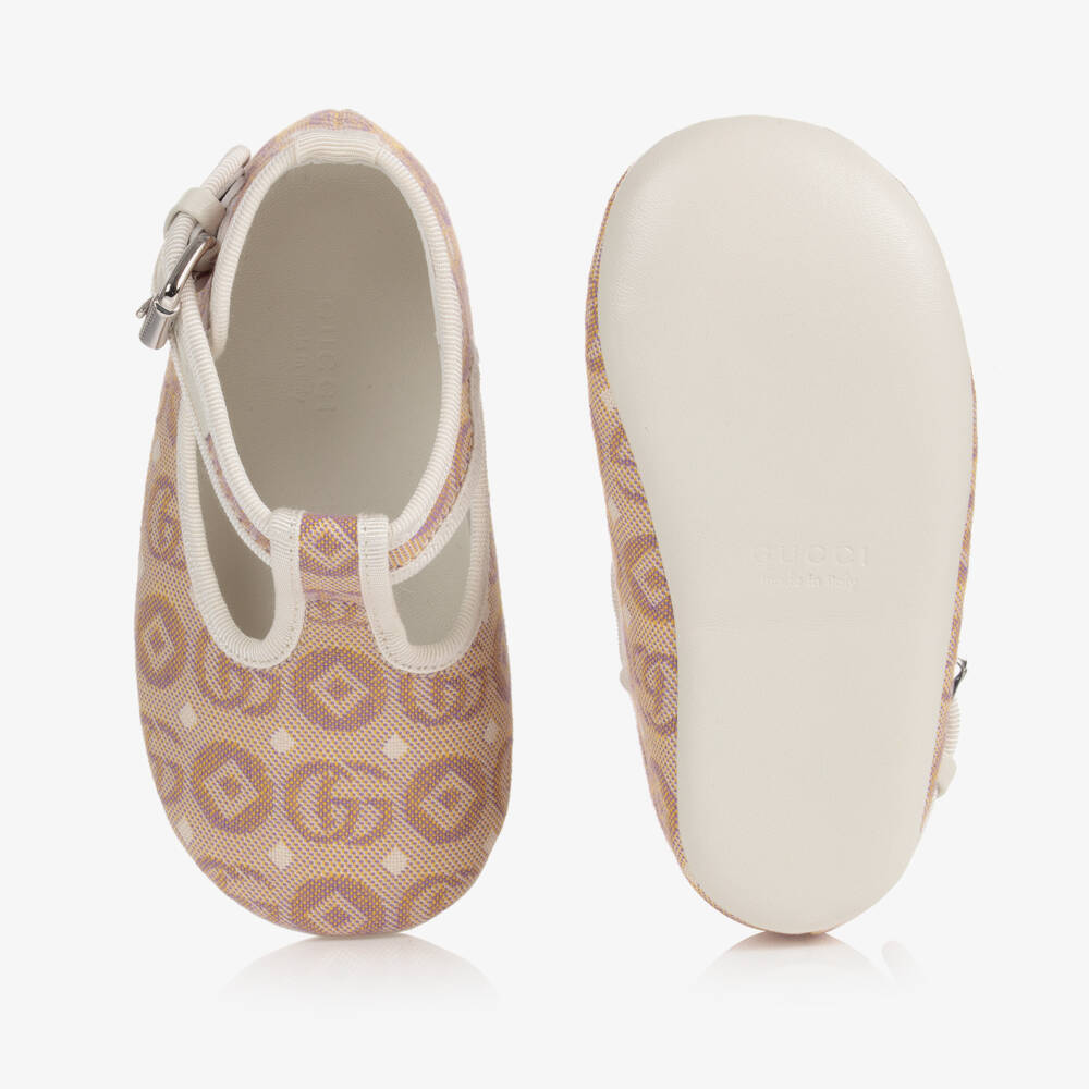 Gucci-Beige GG Pre-Walker Shoes | Childrensalon Outlet