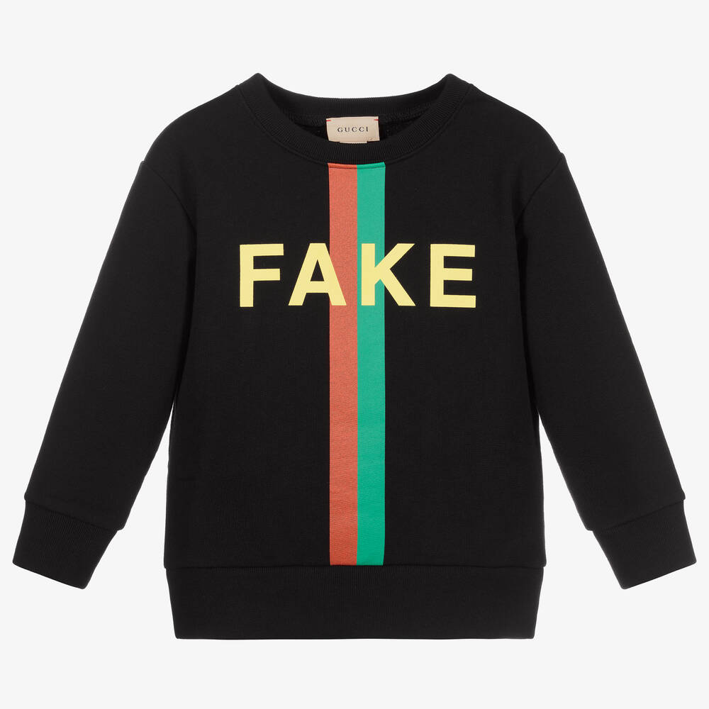 Gucci-Black Fake/Not Sweatshirt | Childrensalon Outlet