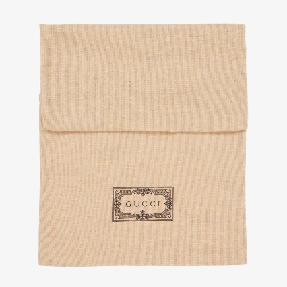 Gucci-Blue Faux Fur Logo Sliders | Childrensalon Outlet