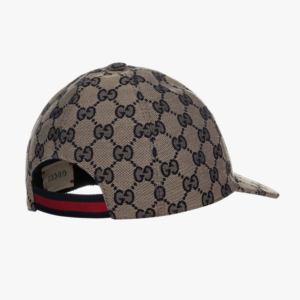 Gucci-Blue GG Logo Canvas Cap | Childrensalon Outlet