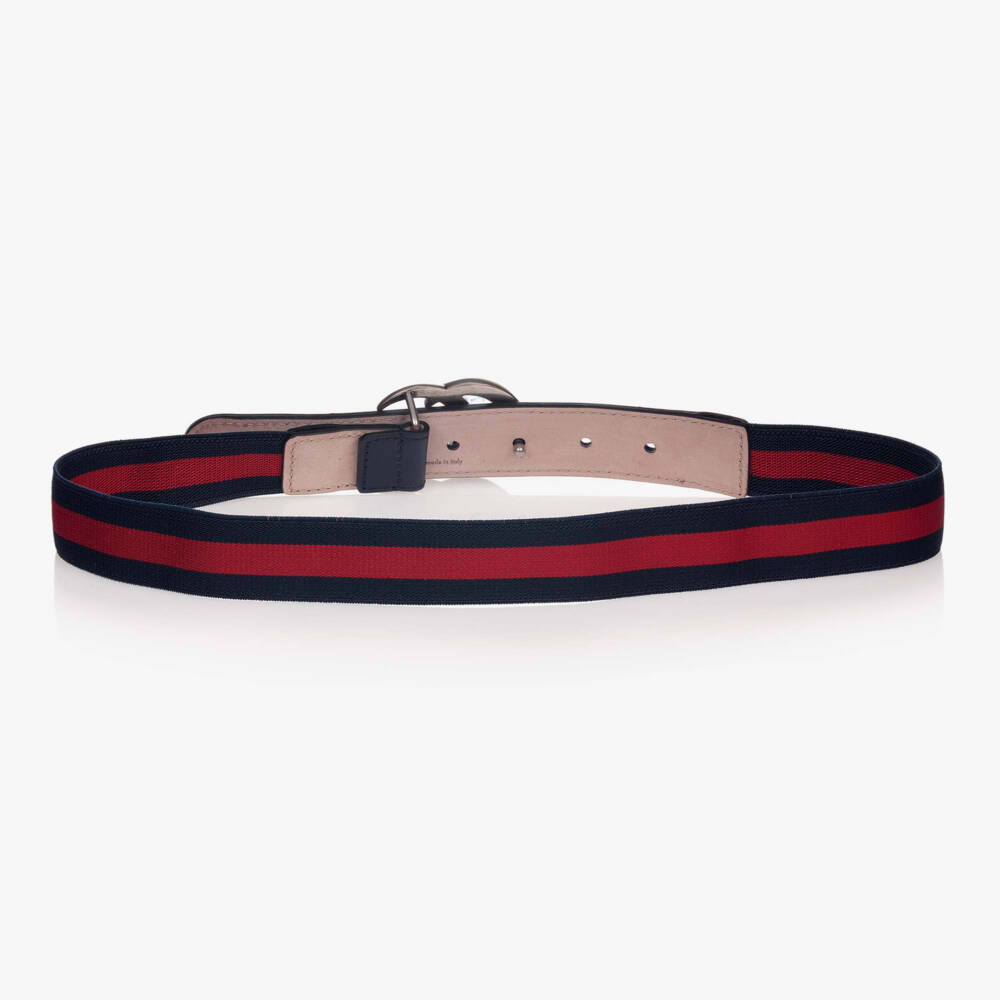 Gucci-Blue & Red GG Web Belt | Childrensalon Outlet