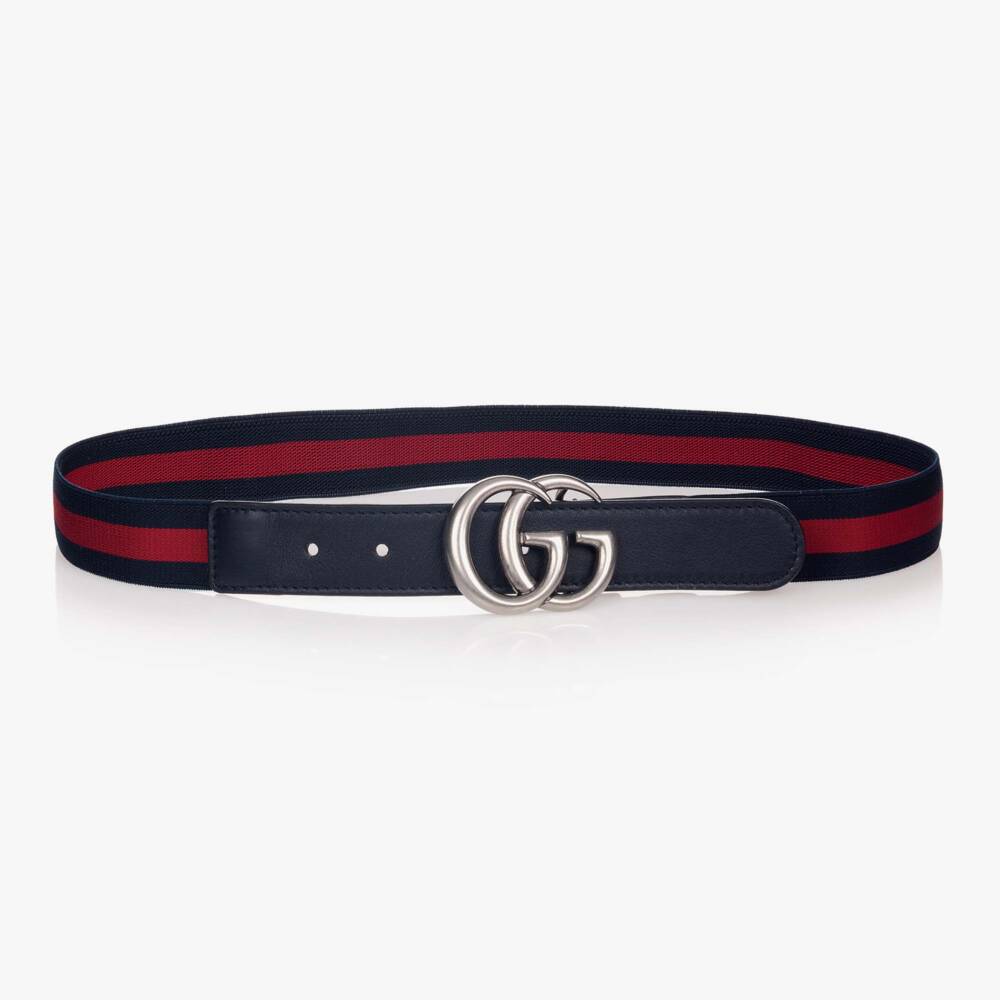 Gucci-Blue & Red GG Web Belt | Childrensalon Outlet