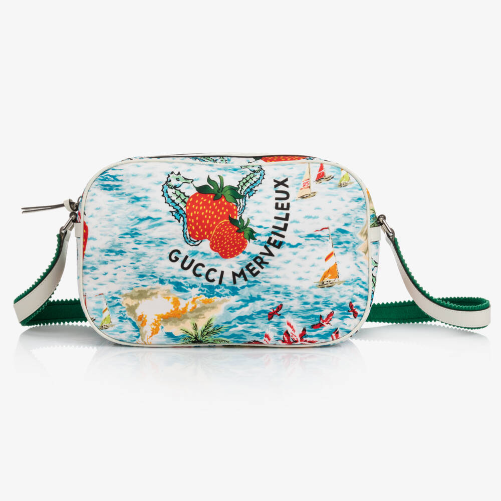 Gucci-Blue Tropical Island Messenger Bag | Childrensalon Outlet