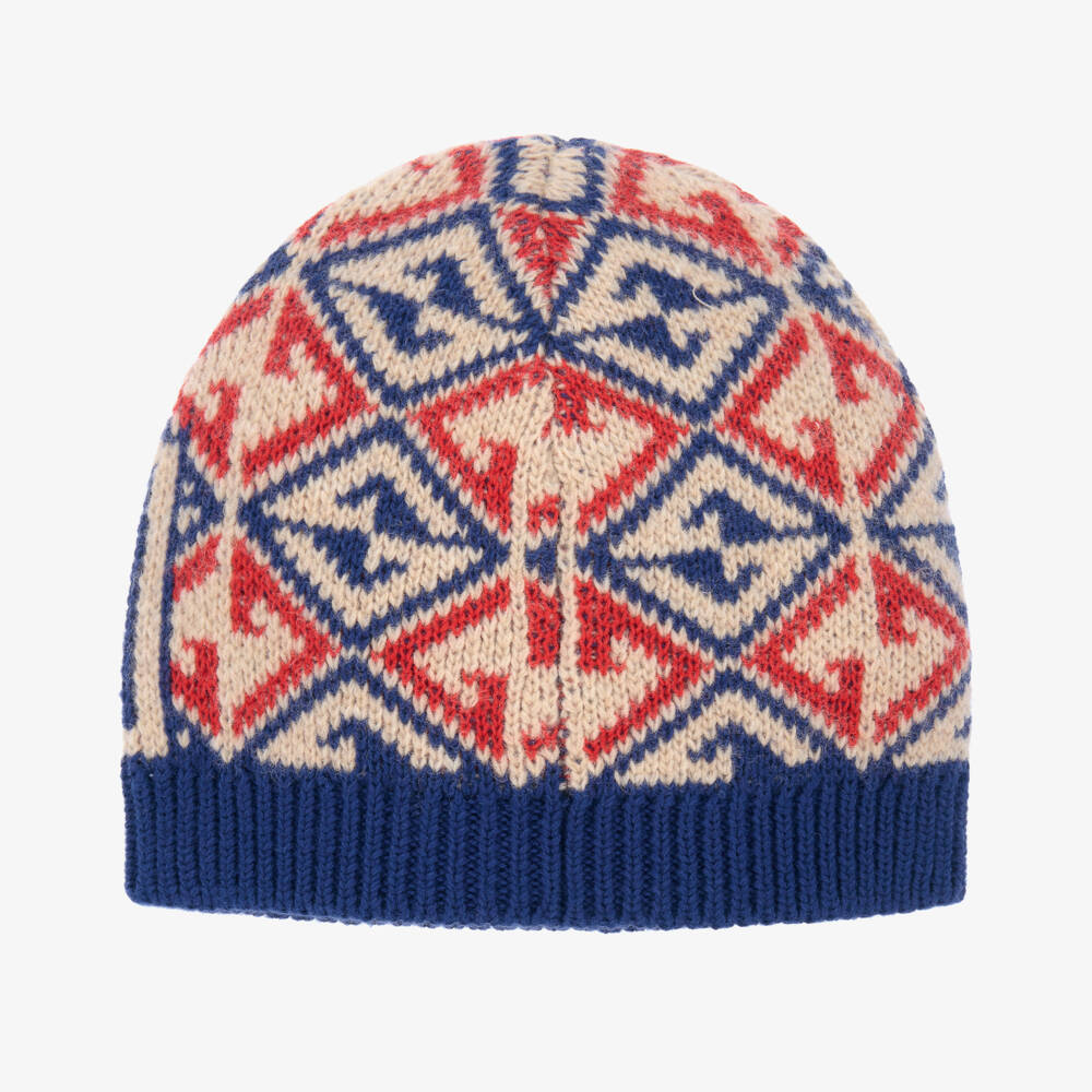 Gucci-Blue Wool Cotton Baby Hat | Childrensalon Outlet
