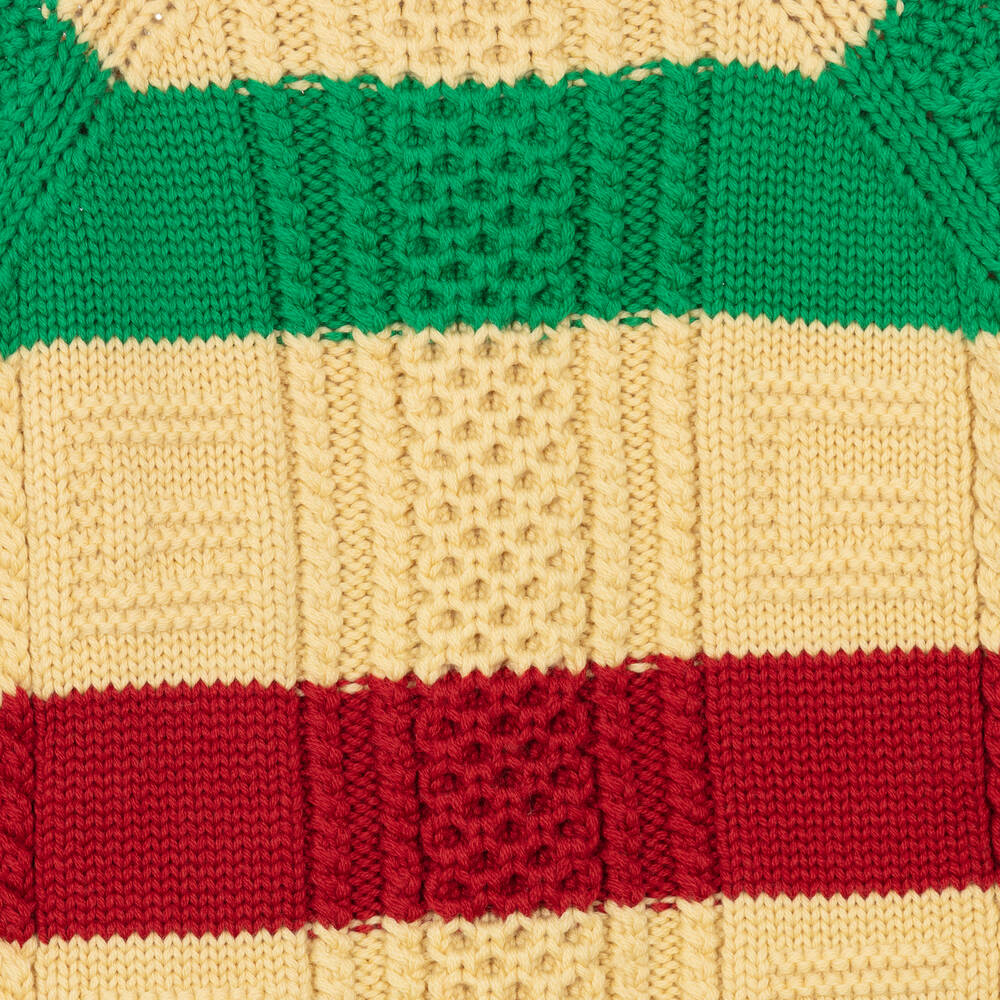 Gucci-Бежевый шерстяной свитер в полоску для мальчиков | Childrensalon Outlet