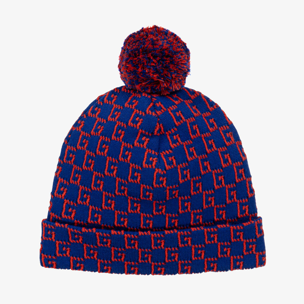 Gucci-Синяя хлопковая шапка с принтом G для мальчиков | Childrensalon Outlet