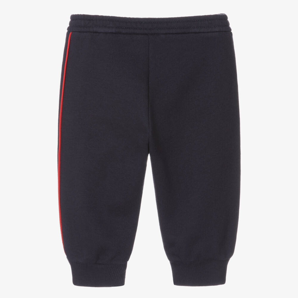 Gucci-Boys Blue Logo Cuffed Joggers | Childrensalon Outlet