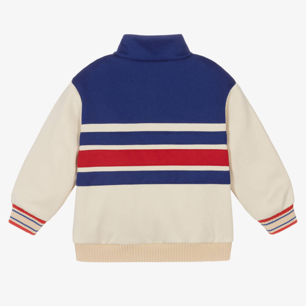 Gucci-Boys Blue Striped Jersey Top | Childrensalon Outlet