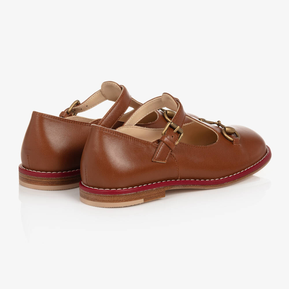 Gucci-Boys Classic T-Bar Leather Shoes | Childrensalon Outlet