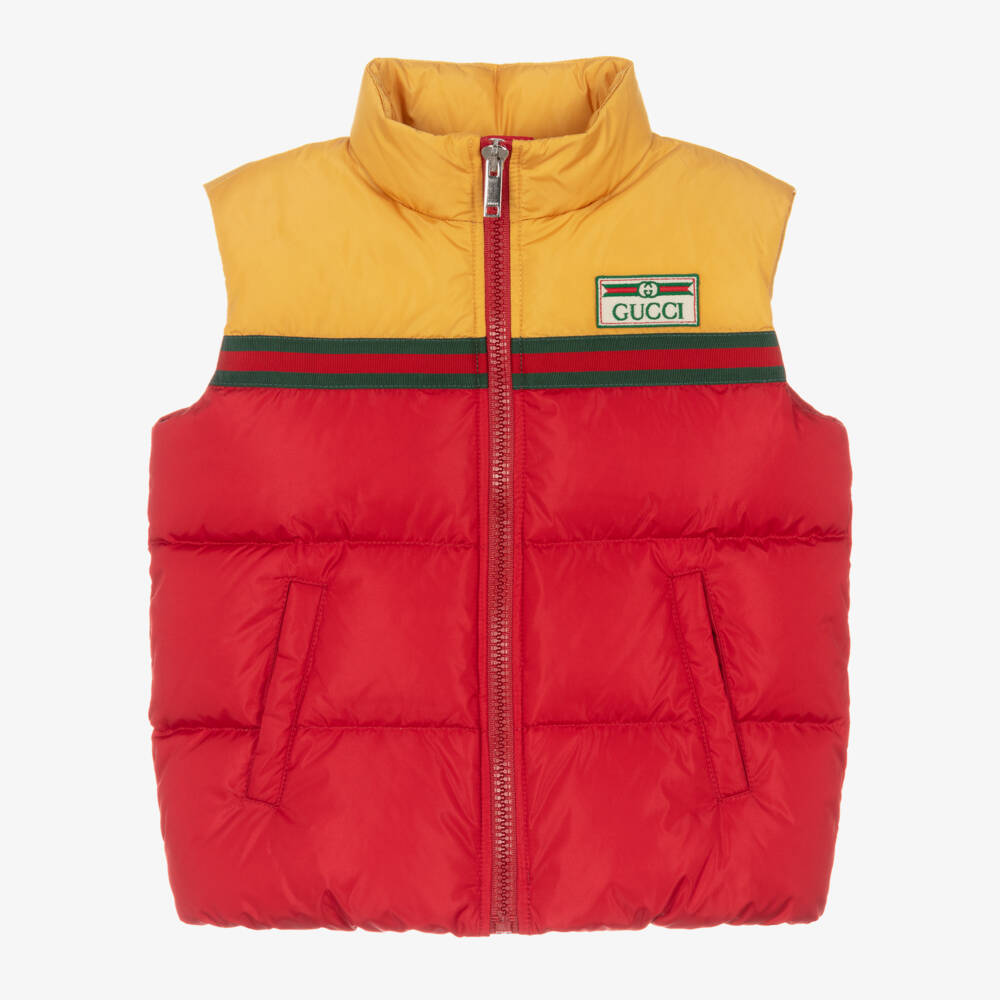 Gucci-Boys Colourblock Down Gilet | Childrensalon Outlet