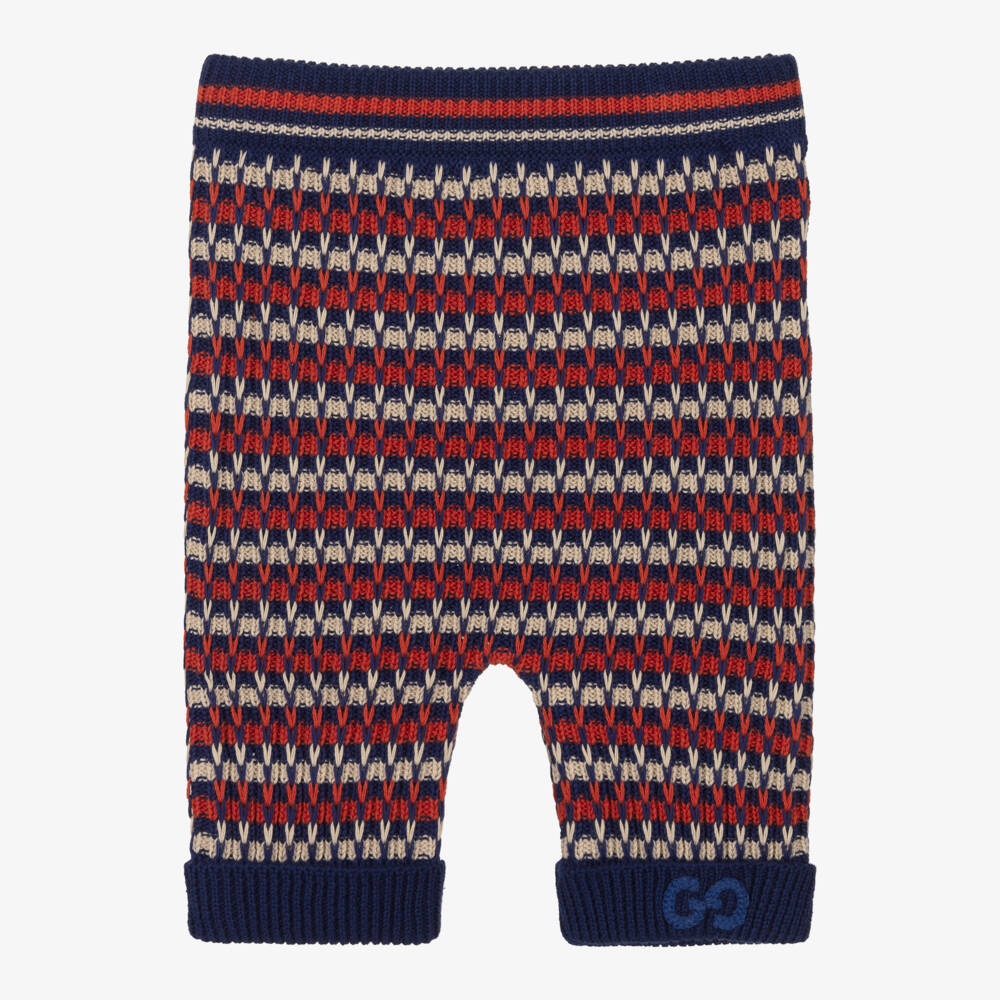 Gucci-Boys Cotton Knit Trousers Blue | Childrensalon Outlet