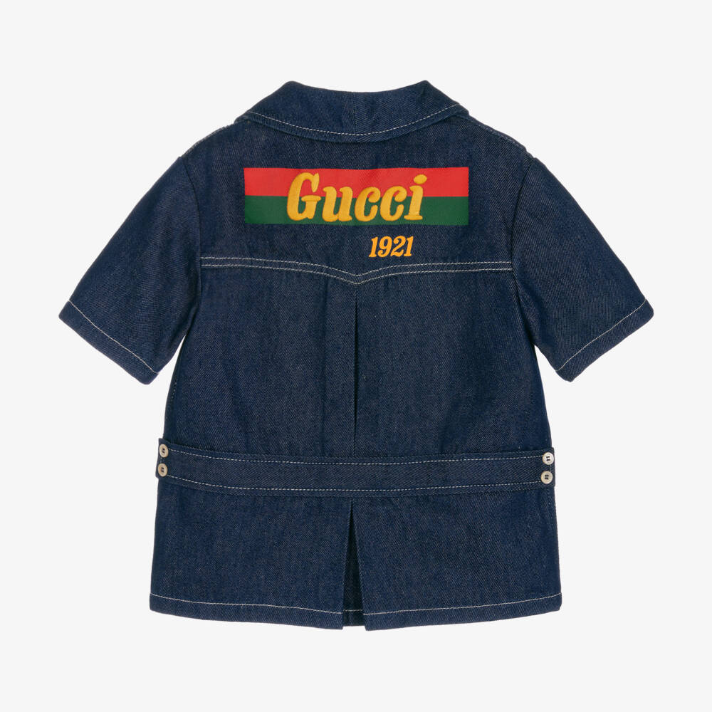 Gucci-Boys Denim Blue Logo Jacket | Childrensalon Outlet