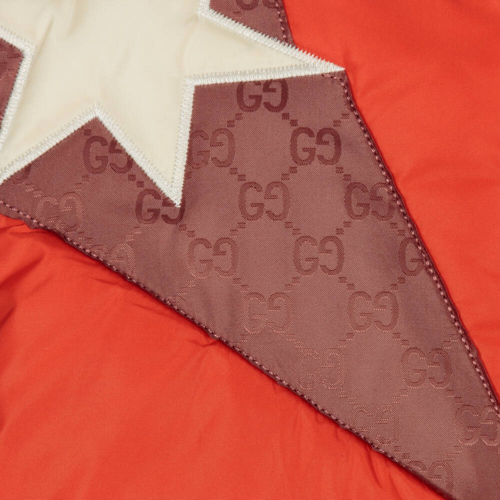 Gucci-Boys Green Star-Trim Puffer Coat | Childrensalon Outlet