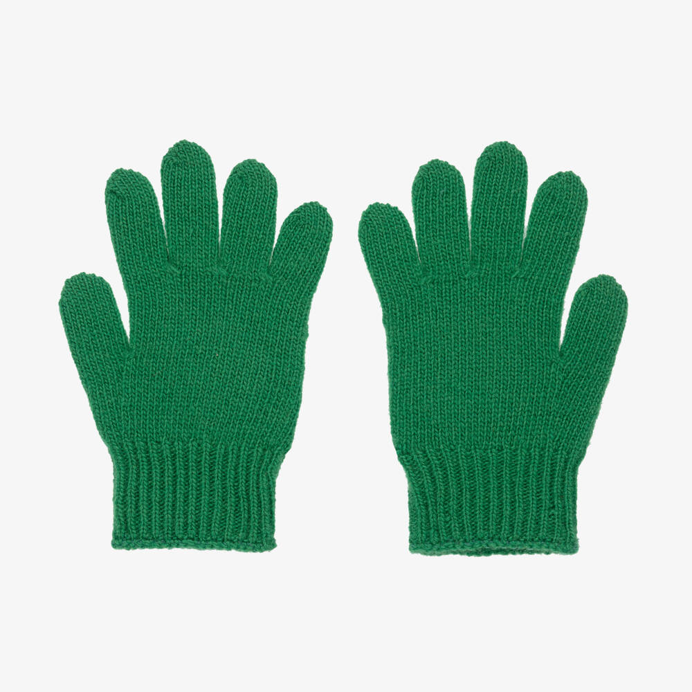 Gucci-Зеленые шерстяные перчатки GG | Childrensalon Outlet