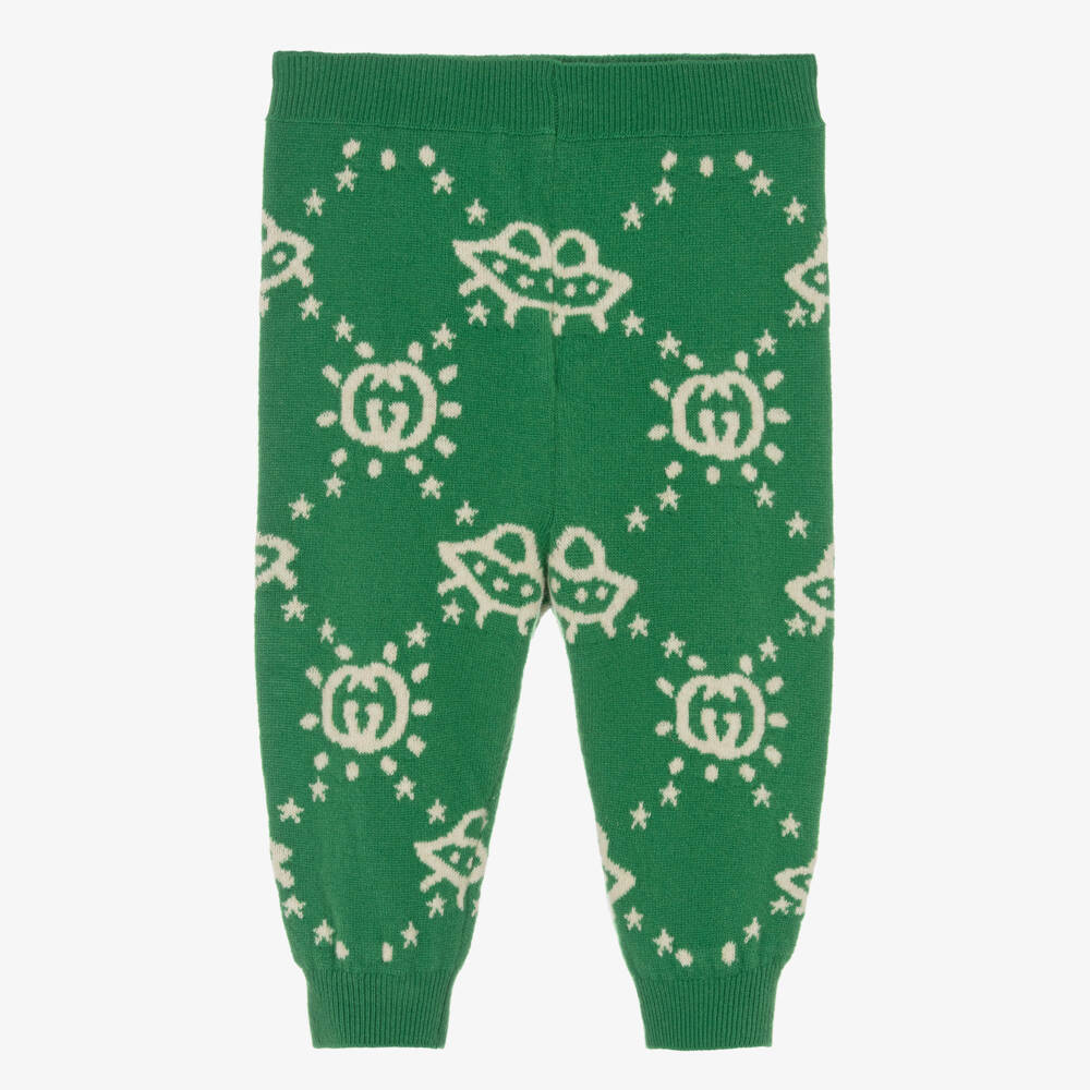 غوتشي-بنطلون صوف محبوك لون أخضر أطفال ولادي | Childrensalon Outlet