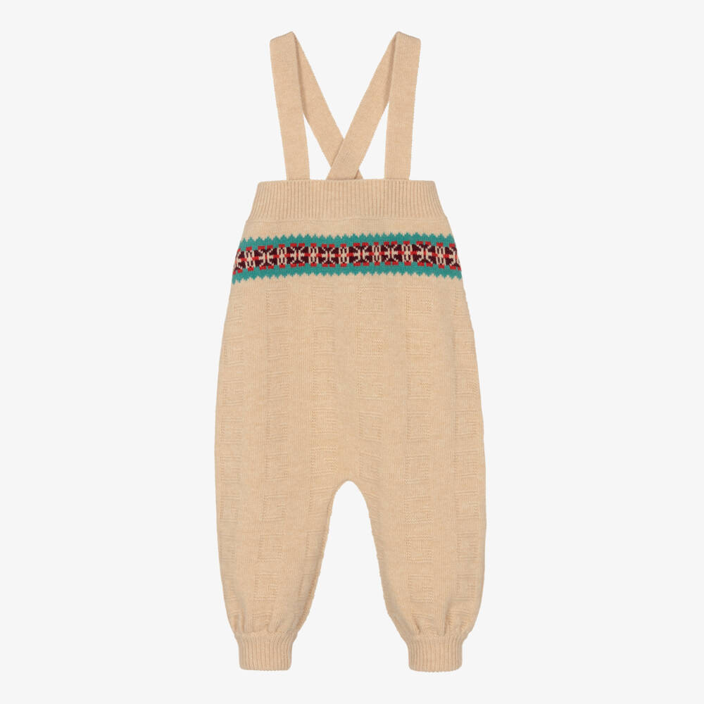 Gucci-Boys Ivory Knitted Overalls | Childrensalon Outlet