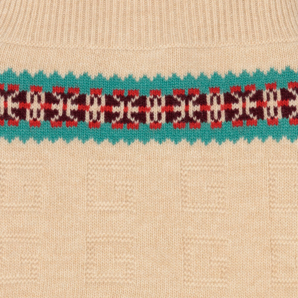 Gucci-Бежевый вязаный полукомбинезон для мальчиков | Childrensalon Outlet