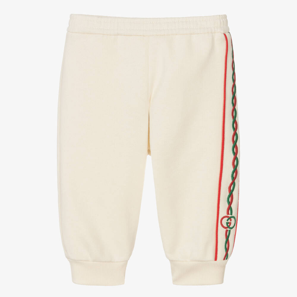Gucci-Boys Ivory Logo Joggers | Childrensalon Outlet