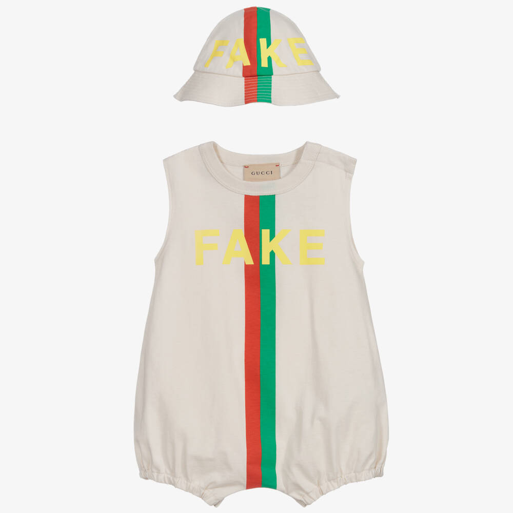 Gucci-Boys Ivory Outfit with Hat | Childrensalon Outlet