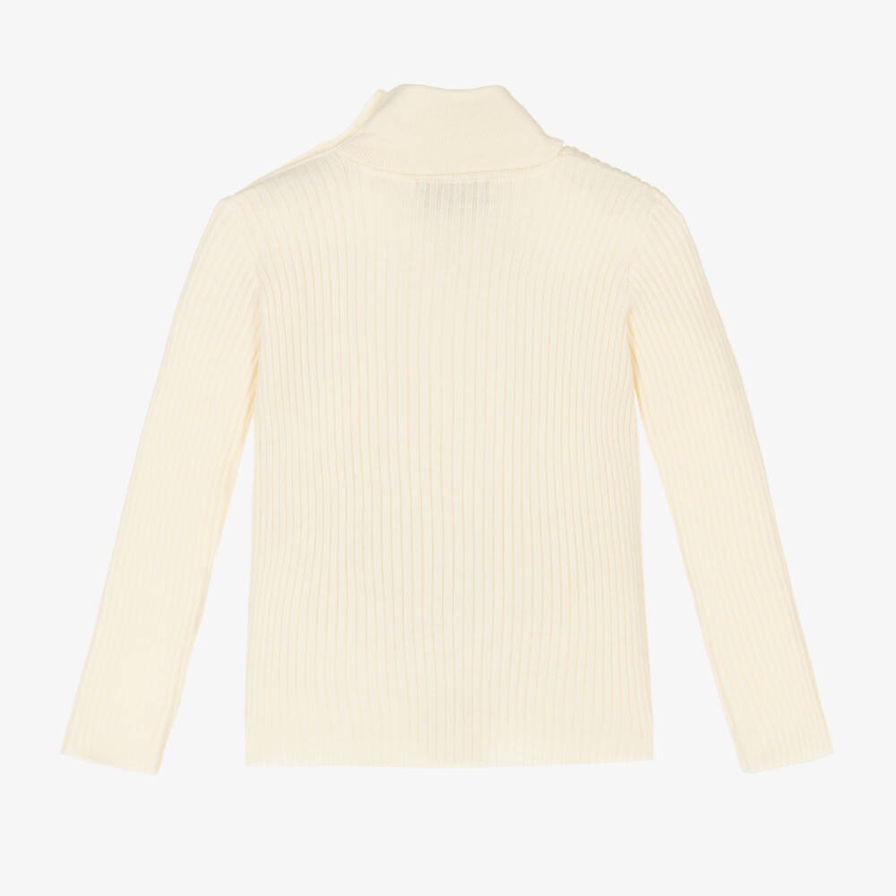 Gucci-Boys Ivory Ribbed Knit Jumper | Childrensalon Outlet