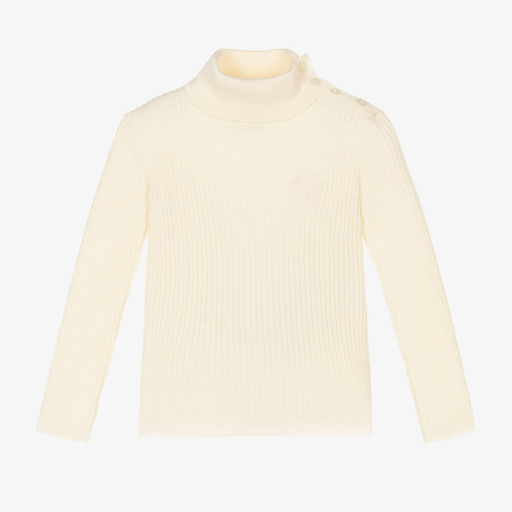 Gucci-Boys Ivory Ribbed Knit Jumper | Childrensalon Outlet