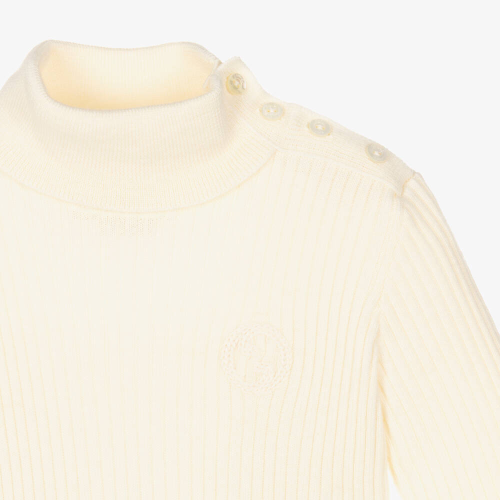 Gucci-Boys Ivory Ribbed Knit Jumper | Childrensalon Outlet
