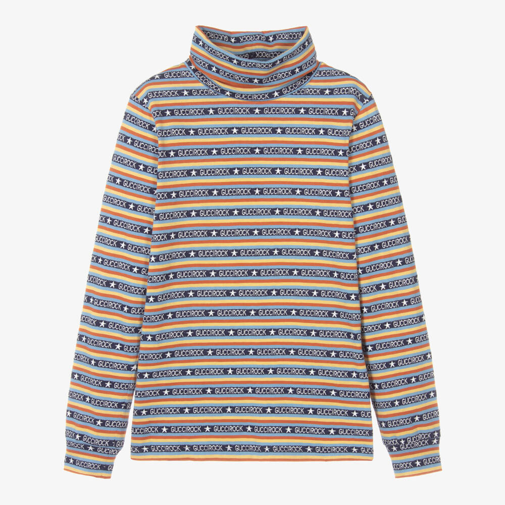 Gucci-Boys Multicolor Striped Roll Neck | Childrensalon Outlet