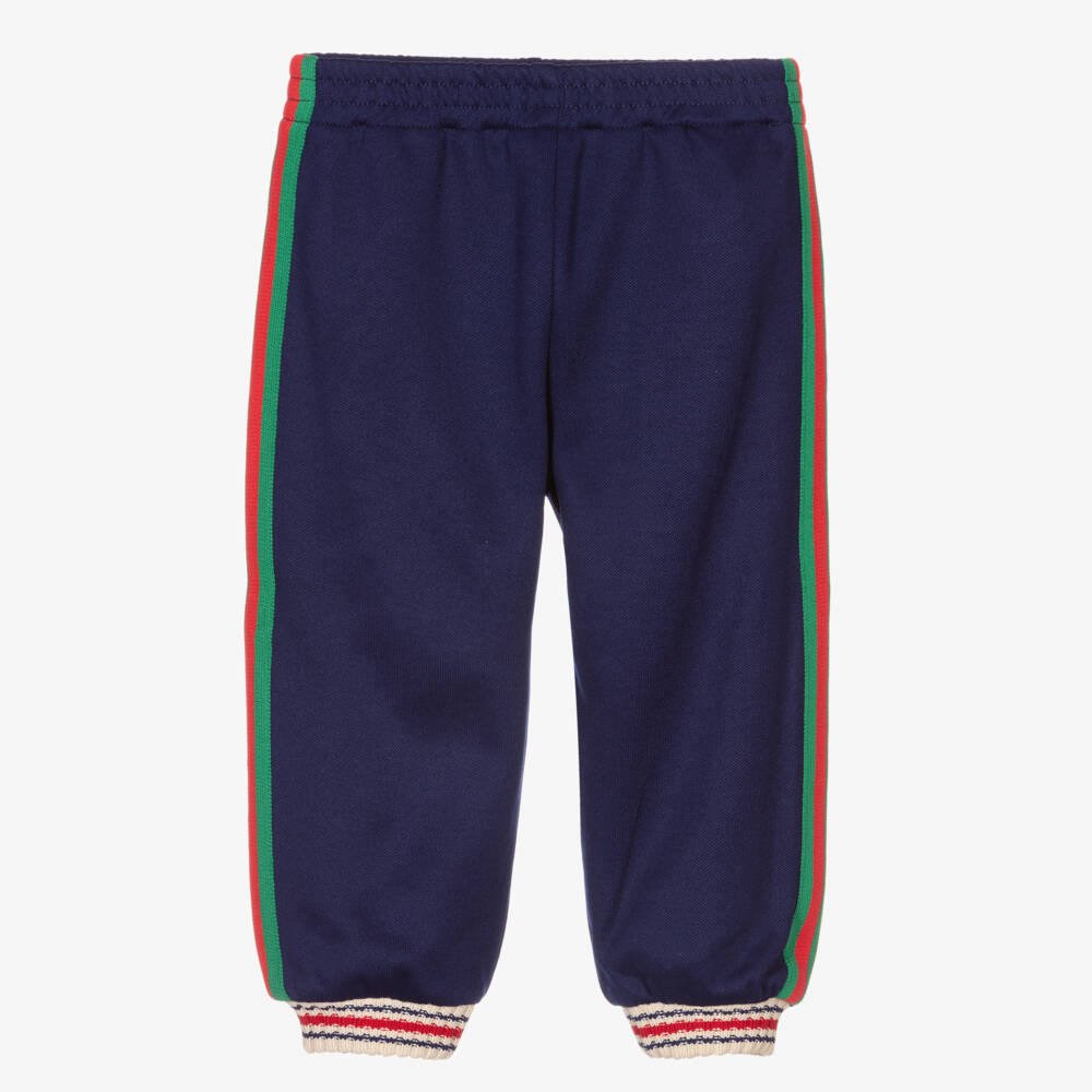 Gucci-Boys Navy Side-Stripe Joggers | Childrensalon Outlet