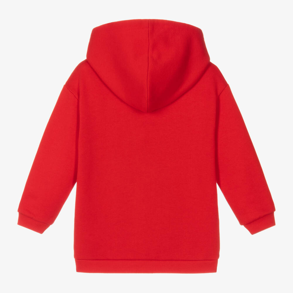 Gucci-Boys Red Cotton Emblem Hoodie | Childrensalon Outlet