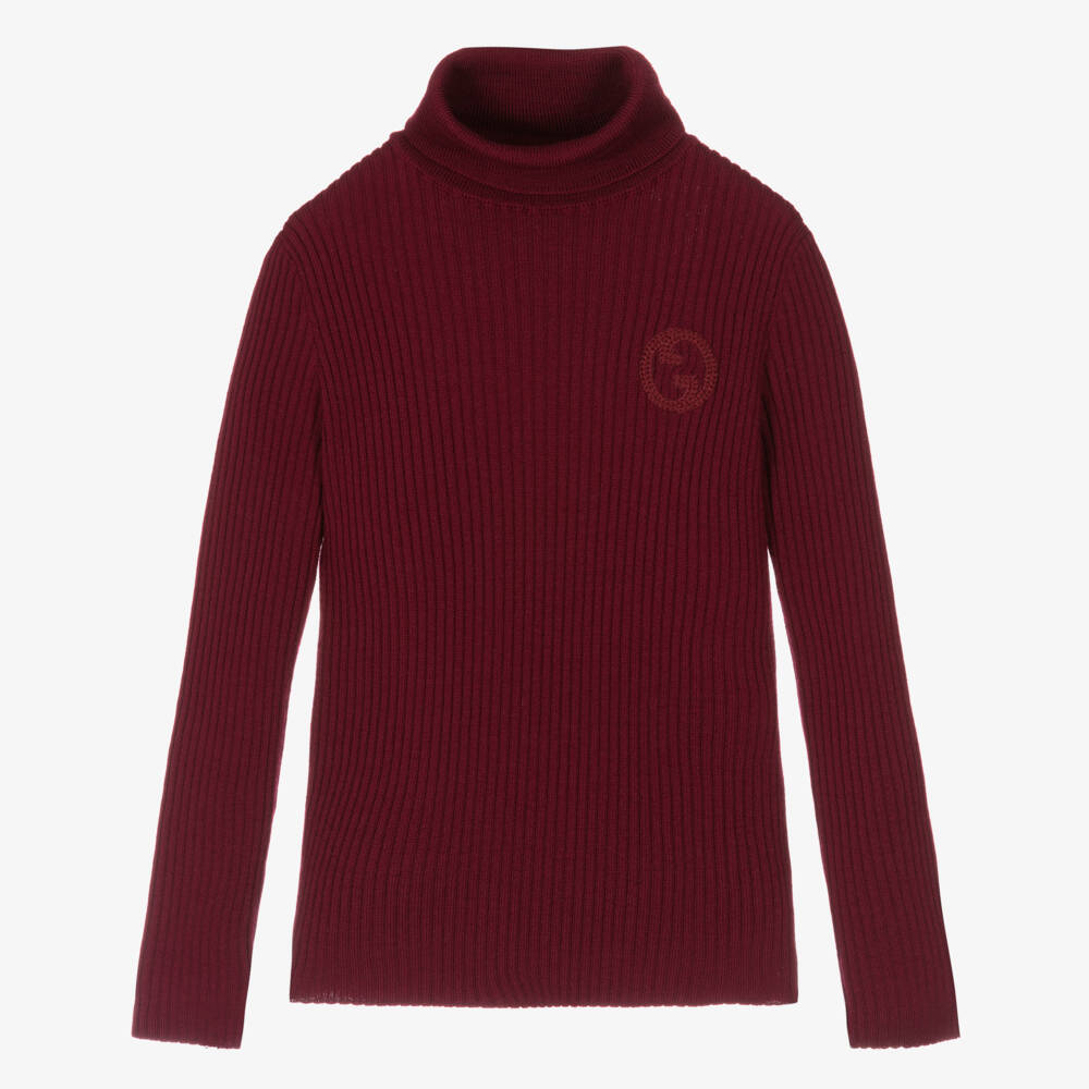 Gucci-Boys Red Wool Ribbed Rollneck | Childrensalon Outlet