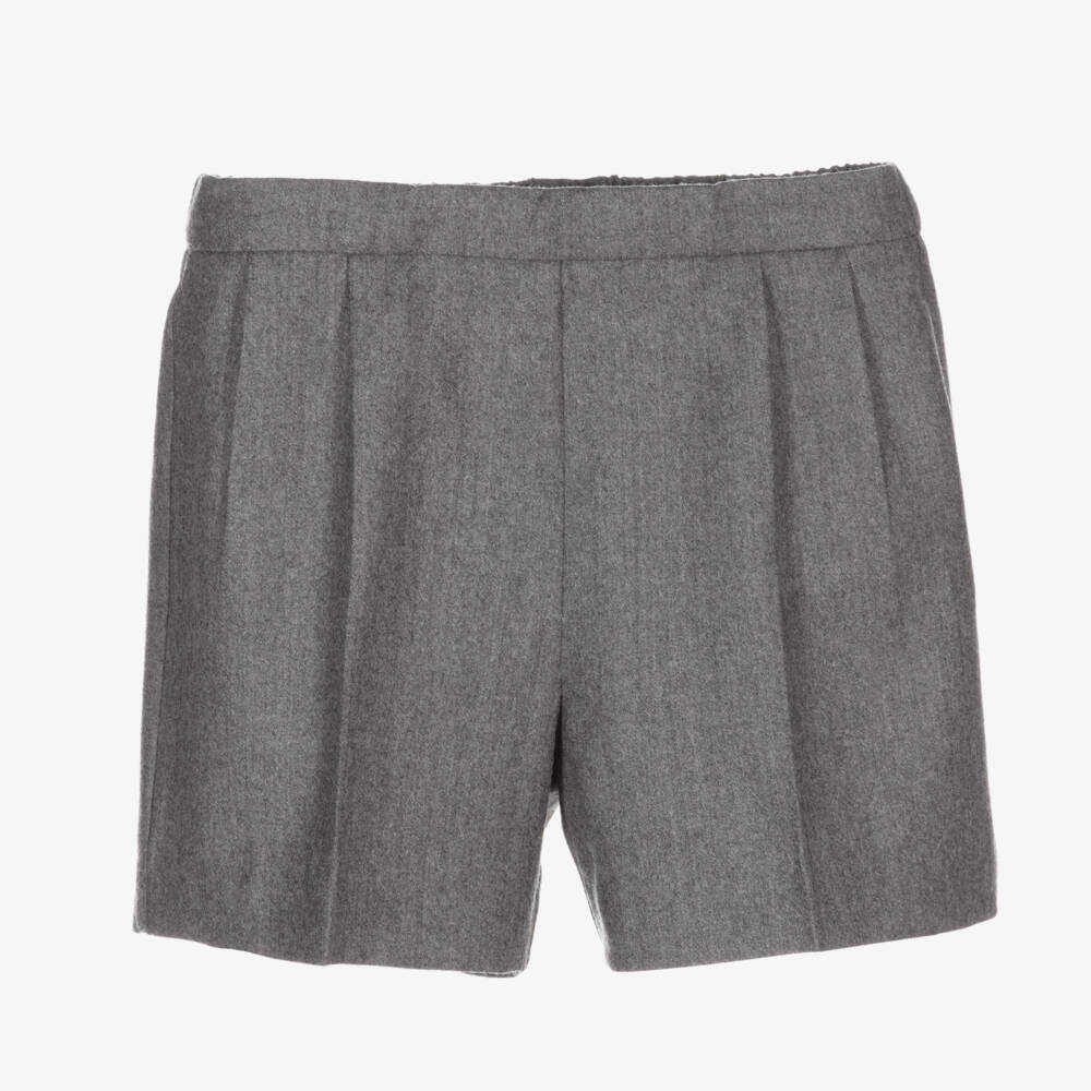 Gucci-Boys Soft Grey Wool Shorts | Childrensalon Outlet