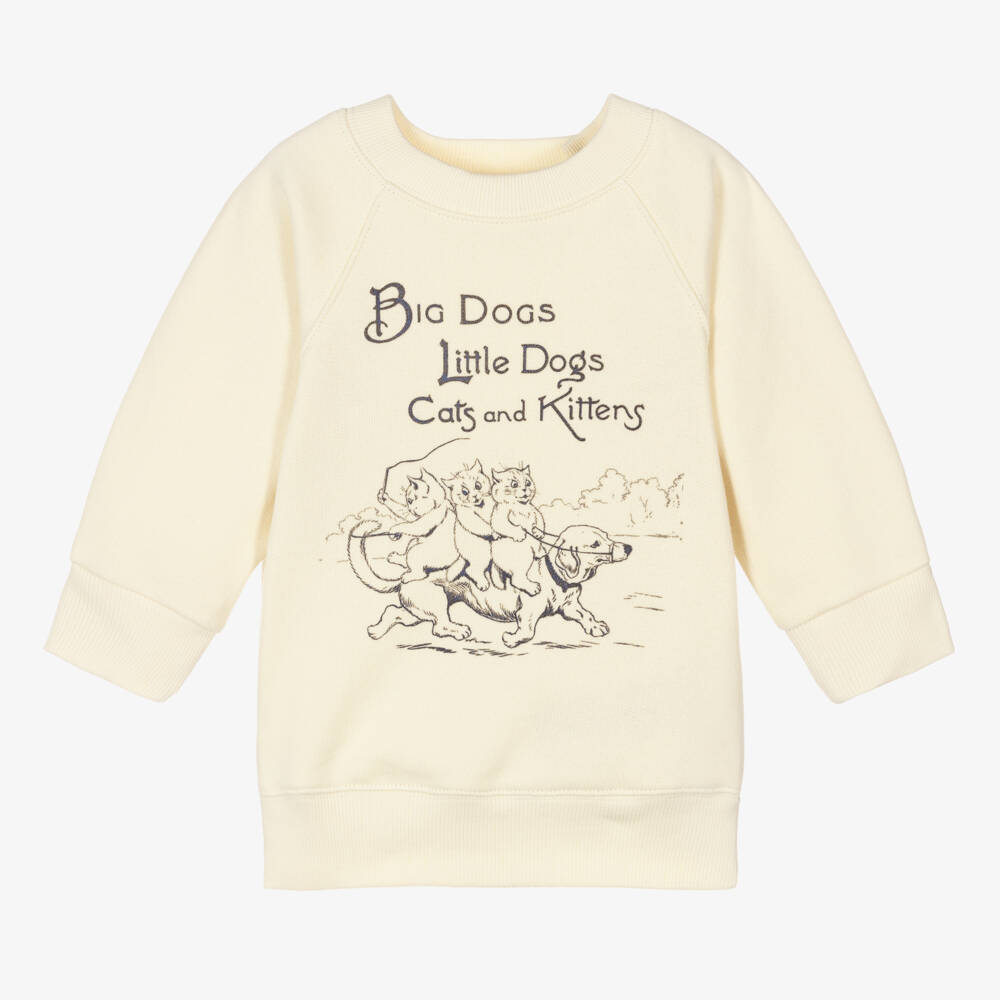 Gucci-Boys Soft Ivory Cotton Sweatshirt | Childrensalon Outlet