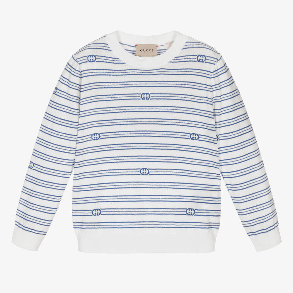Gucci-Boys Striped Knitted Sweater | Childrensalon Outlet