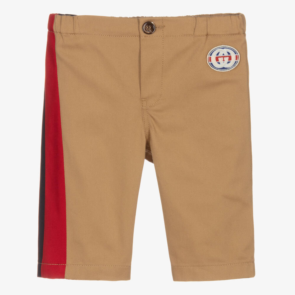 Gucci-Boys Tan Gabardine Trousers | Childrensalon Outlet