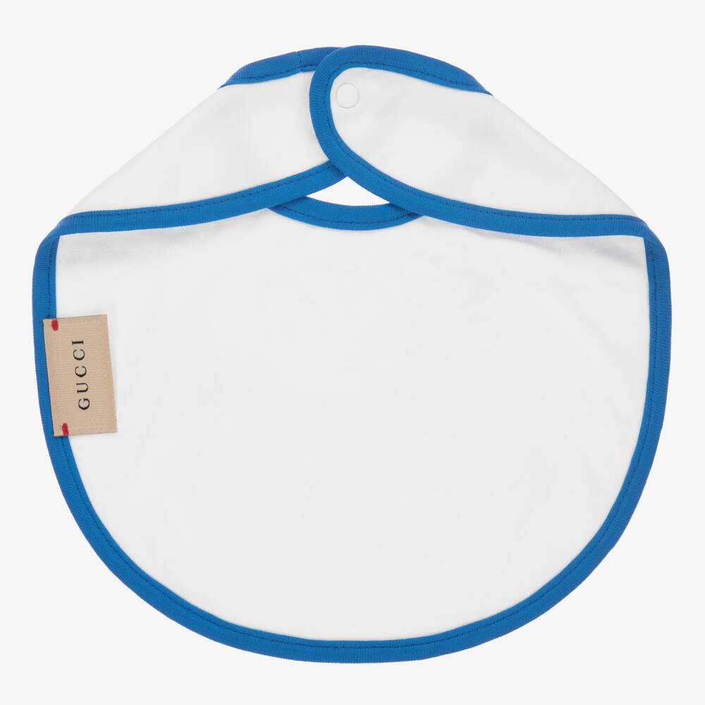 Gucci-Boys White Cotton Logo Bib | Childrensalon Outlet