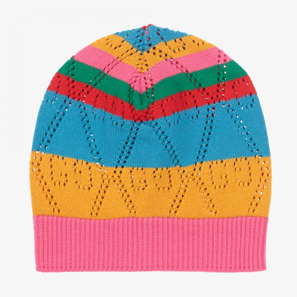 Gucci-Cotton Knit GG Logo Hat | Childrensalon Outlet