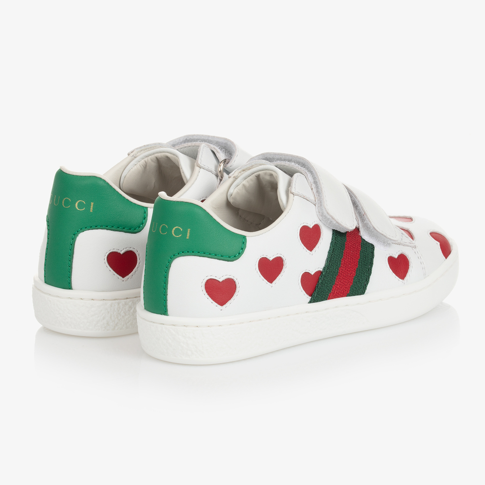 Gucci Girls Ace Heart Sneakers