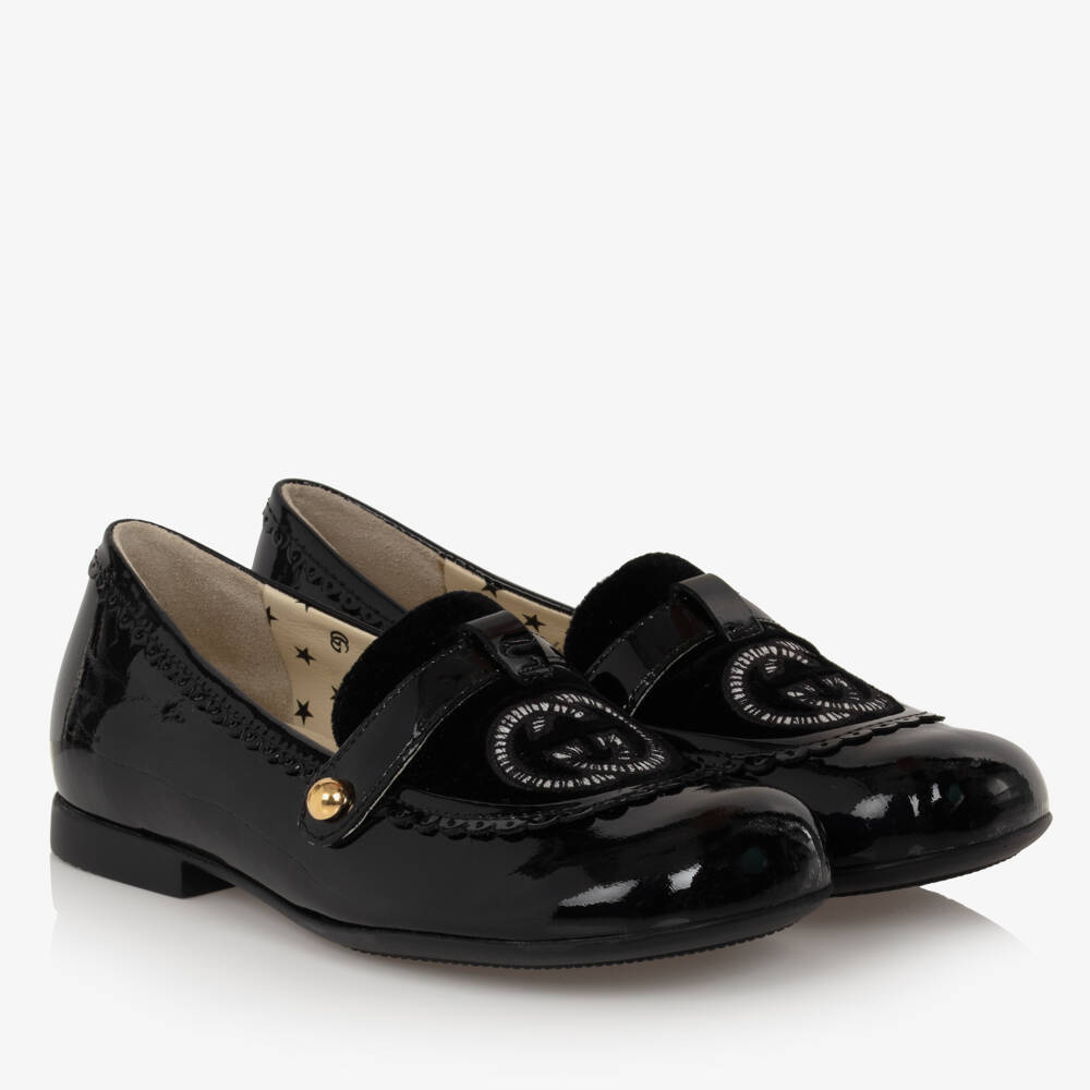 Gucci-Girls Glossy Leather Loafers | Childrensalon Outlet