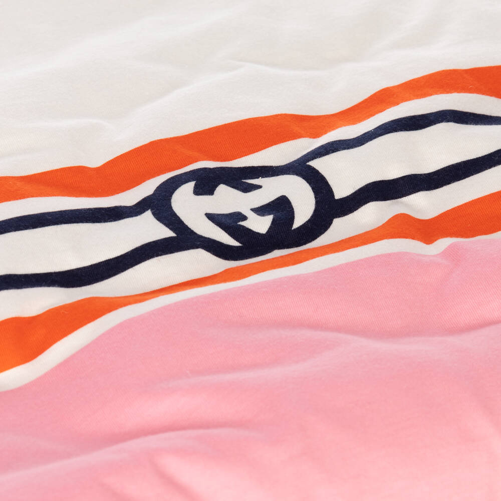 Gucci-Girls Pink Cotton Padded Blanket | Childrensalon Outlet