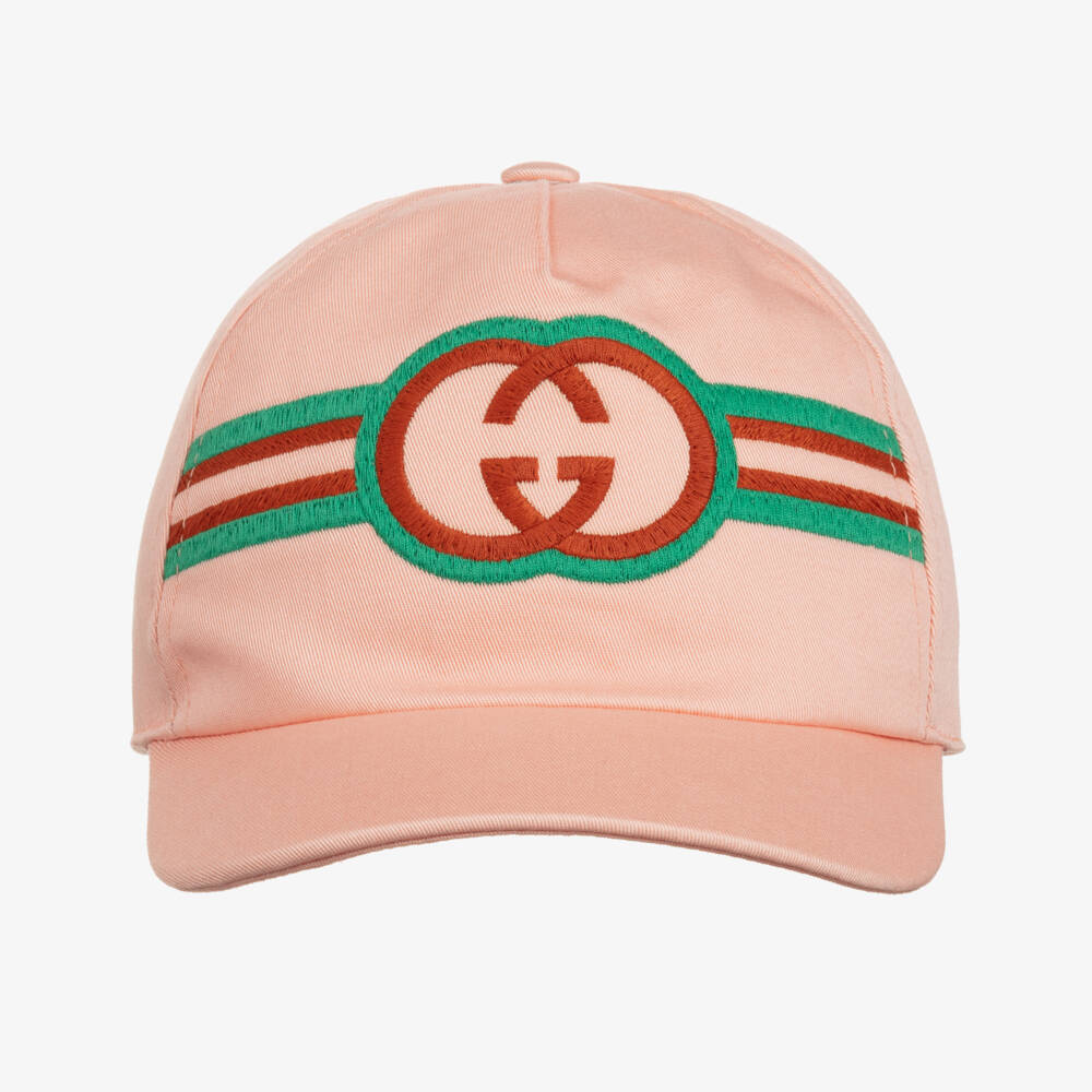 Gucci-Girls Pink Cotton Twill Cap | Childrensalon Outlet